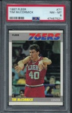 1987 Fleer Basketball #71 Tim McCormick PSA 8