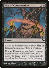 Rite of Consumption Shadowmoor NM Black Common MAGIC GATHERING CARD ABUGames
