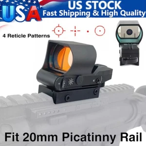 Tactical Red Dot Sight Reflex Sight Multiple Reticle System 20mm Picatinny Rail - Picture 1 of 13