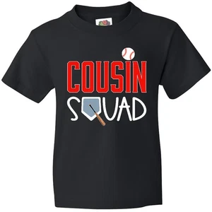 Inktastic Cousin Squad Baseball And Bat Youth T-Shirt Sports Fans Ball Cousins - Picture 1 of 7