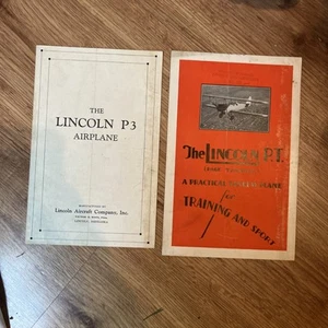 ORIGINAL C.1930 LINCOLN AIRCRAFT CO LINCOLN NEBRASKA P3 AIRPLANE BROCHURE + P.T. - Picture 1 of 5