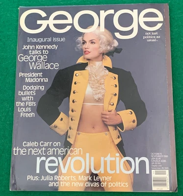 George Magazine Inaugural Issue Cindy Crawford Oct/Nov 1995 Madonna - Imagem 1 de 4