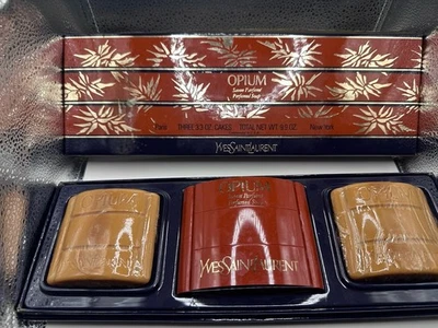 JABONES PERFUMADOS DE OPIO Yves Saint Laurent 3,3 oz cada uno en total 9,9 oz jabón sellado nos Foto 1 de 4