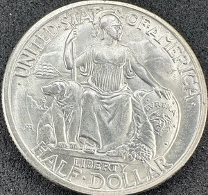 Medio dólar conmemorativo de San Diego 1936-D - AU/elección XF - ligeramente tonificado - 90 % - Imagen 1 de 2