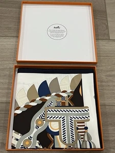 NWT Authentic Hermes Scarf Haute Parure Silk Carre Twill Scarf - Bild 1 von 14
