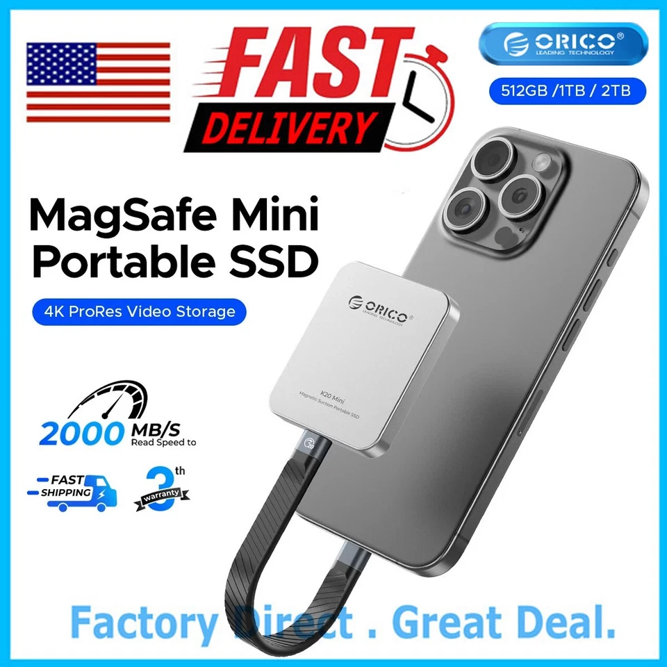 Unidad externa de estado sólido externa ORICO 512 GB- 2 TB de hasta 2000 MB/s Foto 1 de 4