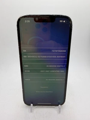 Apple iPhone 14 - Medianoche - 128 GB - tal cual para salvamento/piezas/desmontaje Foto 1 de 4