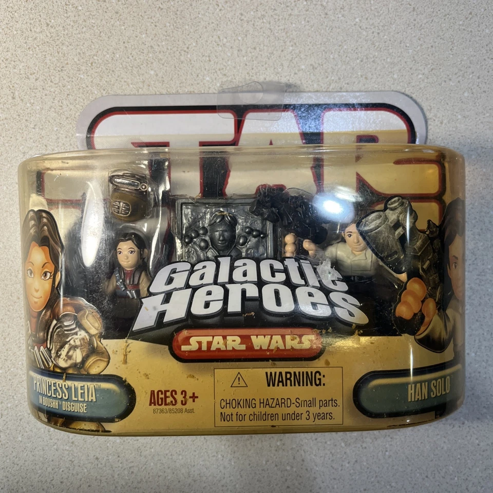 Juguete Star Wars Héroes Galácticos Princesa Leia y Han Solo Hasbro 2007 En Caja #588 Foto 1 de 4