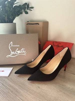 Bomba Christian Louboutin Kate 100 - Cuero Negro, Talla 38 Foto 1 de 4
