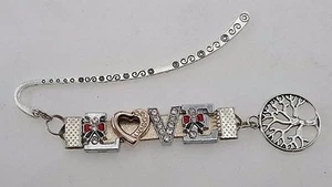Personalized-Any name L.Gold Custom Rhinestone Letter Bookmark Tree of Knowledge - Imagen 1 de 4