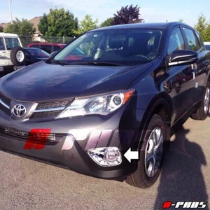 Fit 2013 14 15 16 17 2018 Toyota Rav4 Front Fog Lamp LIGHT Chrome Cover STICK - Foto 1 di 3