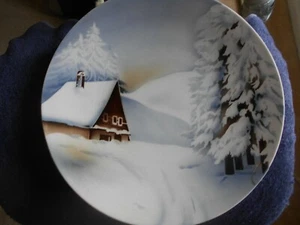 Rare Vintage Villeroy & Boch Winter Scene Plate-10 1/4 Inches Across-See Photos - Picture 1 of 4