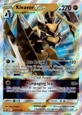 Kleavor VSTAR SWSH249 Sword & Shield Black Star Promo Pokemon Card NM - Image 1 of 4