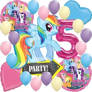 My Little Pony Party Supplies Dash Balloon Decoration 5th Birthday - Picture 1 of 1