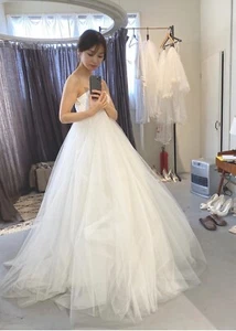 New La Sposa David Fielden Couture White Tulle Wedding Dress SIZE 14 RRP £1945 - Picture 1 of 10