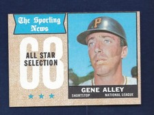 1968 TOPPS #368 GENE ALLEY ALL STAR RAZOR SHARP FROM VENDING .99 SHIP (A518)