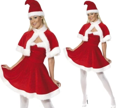 Disfraz de Miss Santa Navidad para mujer Sra Claus Papá Noel Vestido elegante Foto 1 de 2
