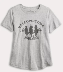 Yellowstone Dutton Ranch Montana Graphic T - Shirt Heather Gray Missy Small - Picture 1 of 2
