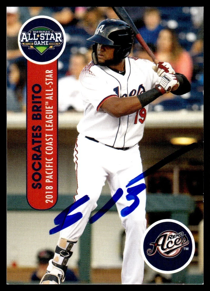 2018 Choice Baseball Card Socrates Brito PCL All Stars #29 Signed - Image 1 of 2