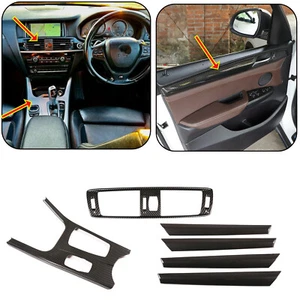 Kohlefaser ABS Mittelkonsole Verkleidung Abdeckung für BMW X3 F25 X4 F26 2011-17 - Bild 1 von 17