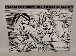 Raro poster rivenditore fumetti Jademan Outlook #34 (1990) Kung-Fu 8,5 x 11" nuovo - Foto 1 di 2