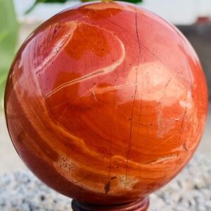 430g Natural Red Jasper Metaphysical Healing Energy Stone Sphere Ball