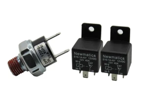 90 PSI ON 120 PSI OFF Pressure switch 20 AMP Max w/ 2- 40 AMP Relays - 1/4" NPT - Bild 1 von 1