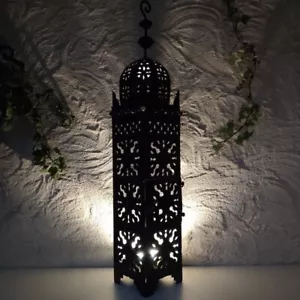 Lanterna menara marocchina fatta a mano in ferro battuto - lampada medina decorativa Marrakech - Foto 1 di 5