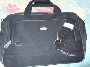 OLYMPIA CARRY-ON LUGGAGE BAG *ELEGANCE COLLECTION*Black New Strap 16" x 11"-EUC - Picture 1 of 12