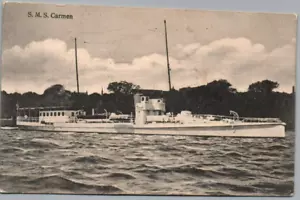 German Navy WWI Postcard c.1910s SMS Carmen - Picture 1 of 2
