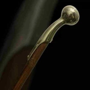 Vintage Antique Wooden Walking Stick Cane Victorian Brass Sujal Head Handle Gift - Picture 1 of 5