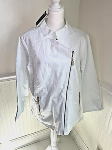 Bob Mackie Wearable Art Vintage Chef Jacket Asymmetrical Full Zip Women Size XL - Picture 1 of 12