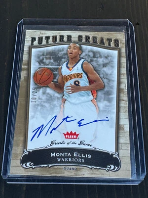 MONTA ELLIS 05-06 Fleer Greats Of The Game Future Greats Autograph RC #'d 25 - Image 1 of 3