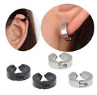 2Pcs Magnetic Clip On Titanium Plated Fake Earrings No Ear Piercing Hole Hoop