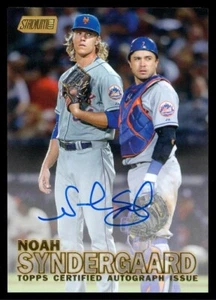 2016 TOPPS STADIUM CLUB NOAH SYNDERGAARD AUTO ON GOLD CARD 3/25 NEW YORK METS - Picture 1 of 2