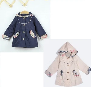 Girls designer Quality Hooded Windbreaker  Coat Jacket  size 12 months - 4 years - Picture 1 of 10