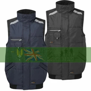 TuffStuff Herren Marine oder Grau Bodywarmer Jacke Handwärmer Taschen Arbeitsweste - Bild 1 von 3