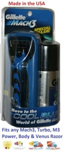 Original Gillette Mach3 Razor Fit Turbo M3 Power Blade Rasierer Griff 2 Patrone - Bild 1 von 6