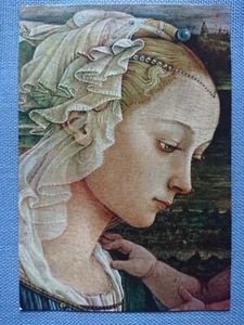 Postal antigua postal postal Filippo Lippi Virgen en adoración del niño - Imagen 1 de 2