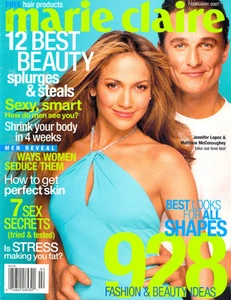 Marie Claire February 2001 - Jennifer Lopez and Matthew McConaughey - Imagen 1 de 1