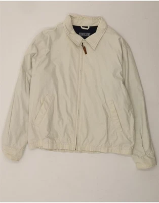 LANDS END Mens Bomber Jacket UK 40 Large White Nylon JV04 - Image 1 of 4