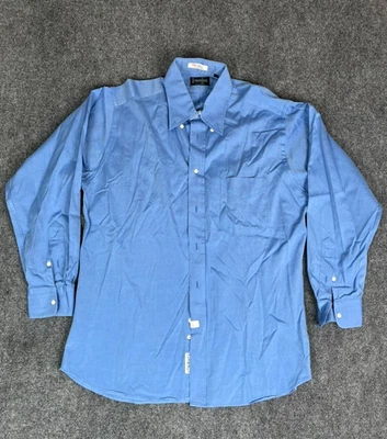 Gitman Bros Button-Down Blue Cotton Pocket Shirt Long Sleeve Size 15.5/33 - Image 1 of 4