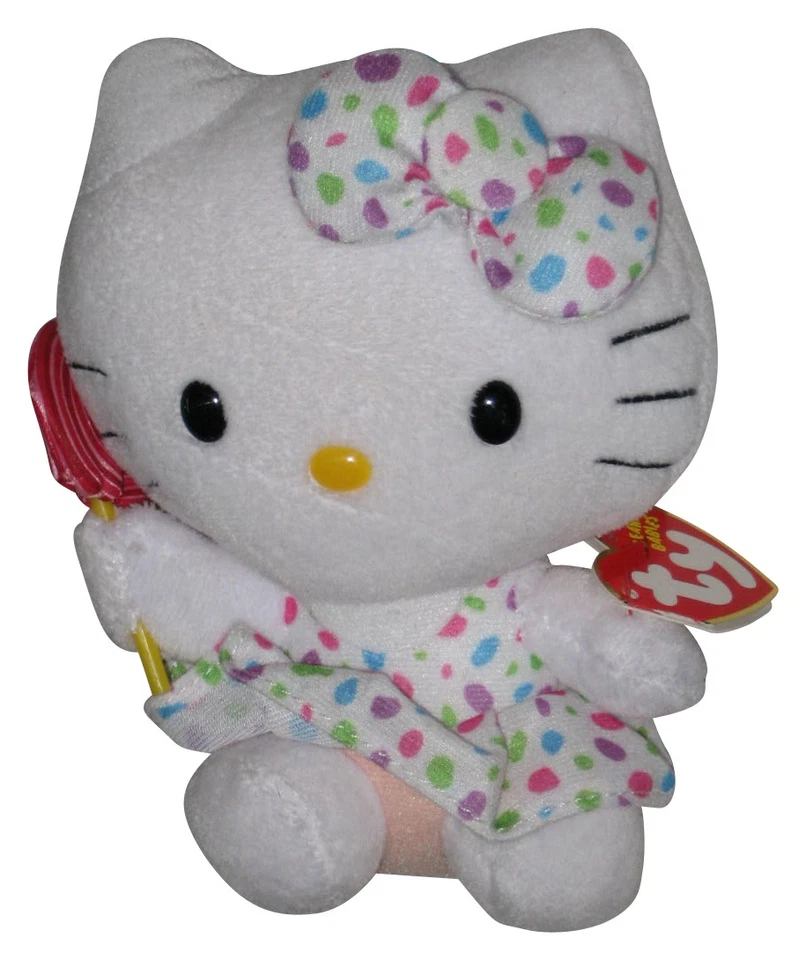 Vestido de felpa Hello Kitty piruleta lunares (2012) Ty Beanie Babies Foto 1 de 1