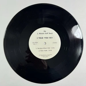 J. HOWARD DUFF BAND : I Told You So! 10” EP 33⅓rpm 1977 RARE NJ PUNK GARAGE ROCK - Picture 1 of 4