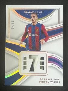 Ferran Torres  2023-24 Panini immaculate Jersey Numbers Patch 18/49 #JN-FT - Picture 1 of 2