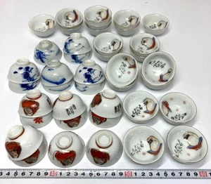 Vintage Japanese Pottery Sakazuki Ochoko Sake Cup Set of 40pcs Bulk Sales Chips - Picture 1 of 11