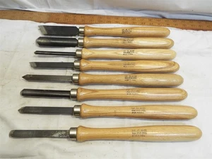 Set 8 USA Wood Turning Lathe Knives Chisels Woodworking Cat 46 121-128 Rockwell - Picture 1 of 7