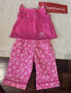 American Girl SWEET DREAMS PIJAMA retirado pijama rosa con percha estrellas estrella - Imagen 1 de 4