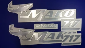 Mako 717 Boat Emblems 34" chrome + FREE FAST delivery DHL express - stickers - Picture 1 of 10