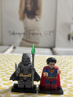 BATMAN ARMOR VS SUPERMAN LEGO MINIFIG FIGURE justice league zack snyder cut - Image 1 of 4